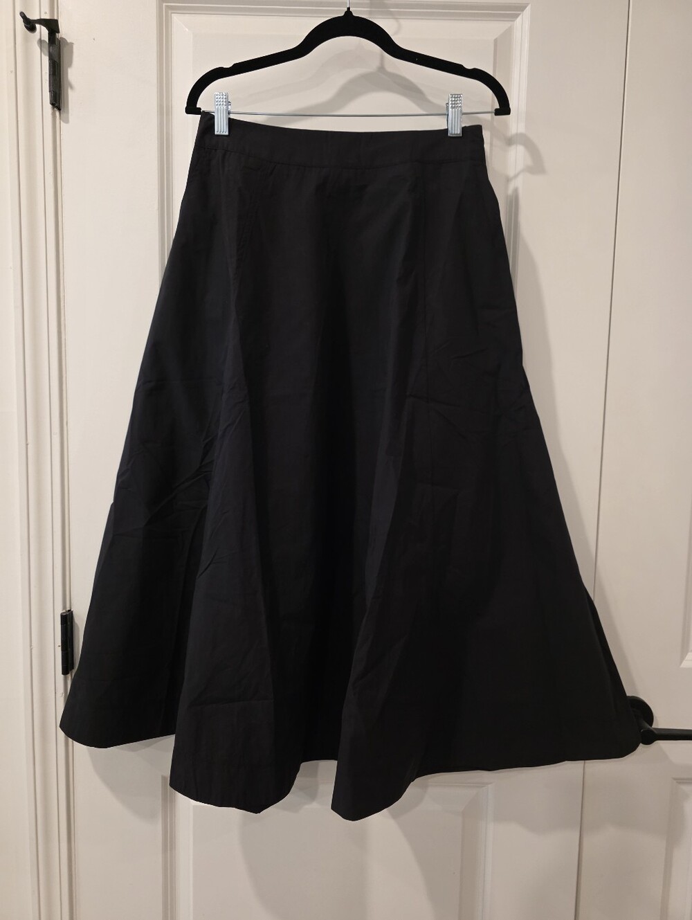 Poplin Midi Swing Skirt With Pockets - Picture 4 of 8